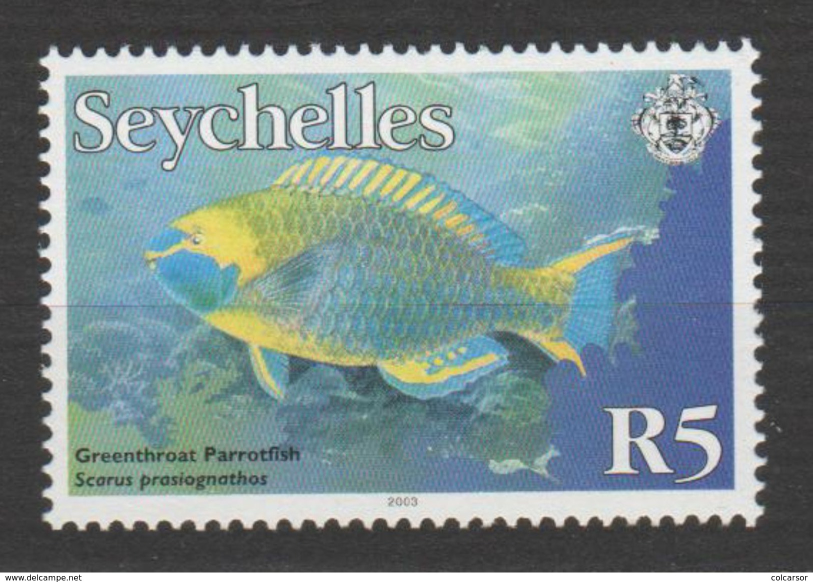 SEYCHELLES ,N°869 "SCARUS  PRASIOGNATHOS" - Fische