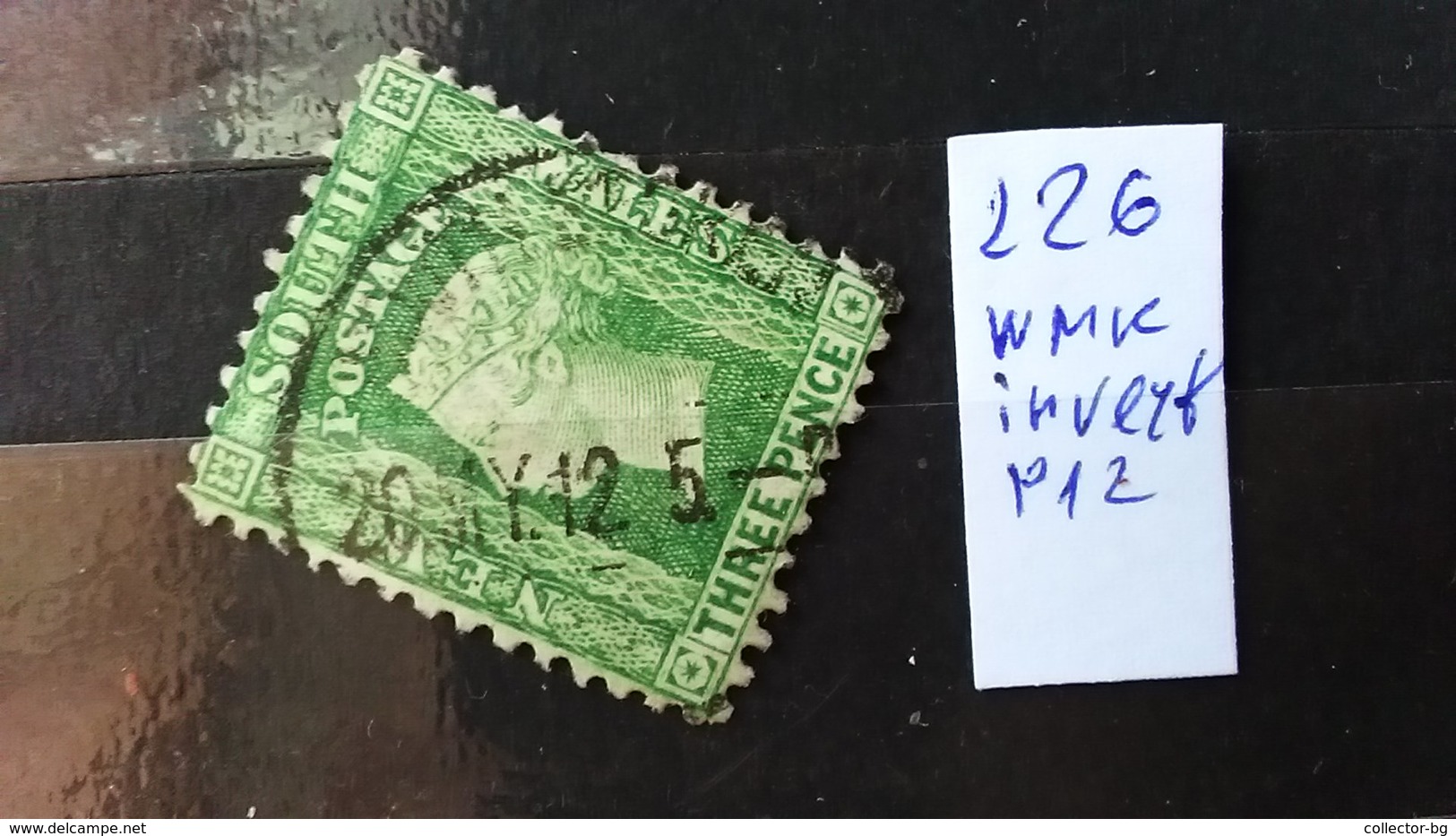 RRR RARE 3 THREE PENCE GREEN NEW SOUTH WALES AUSTRALIA QUEEN VICTORIA ERROR WMK INVERT 226 P12 NO SEE OTHER STAMP TIMBRE - Neufs