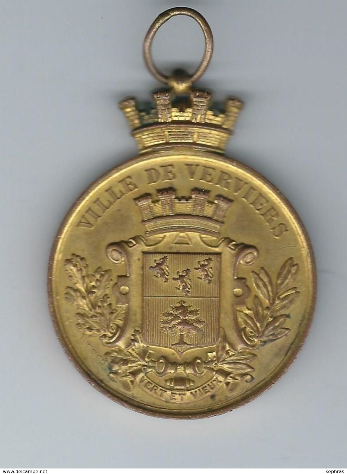 VERVIERS : TOP Médaille 50ème Anniversaire Société Royale De Chant - Juillet 1886 - Voir Descriptif Et Scans - Professionals / Firms