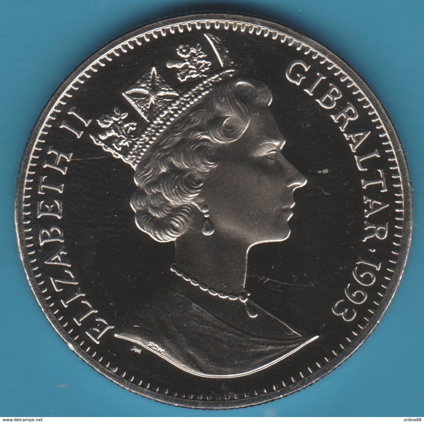 GIBRALTAR 2.8 ECUs 1993 Elizabeth II Euro Tunnel TRAIN - Gibraltar