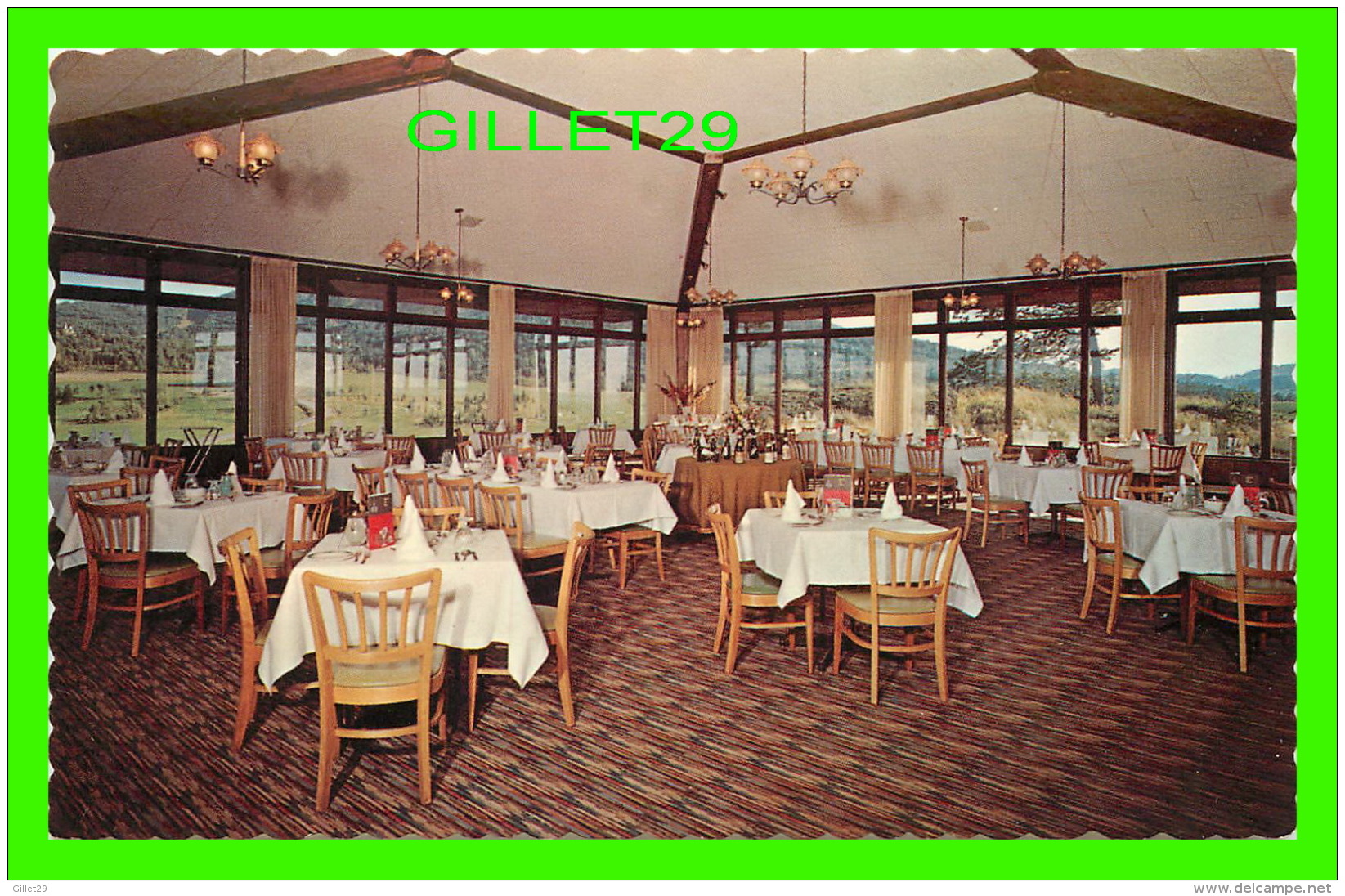 BROMONT, QUÉBEC - HOTEL BROMONT &amp; COUNTRY CLUB - SALLE À DINER - ÉCRITE EN 1967 - UNIC - - Autres & Non Classés