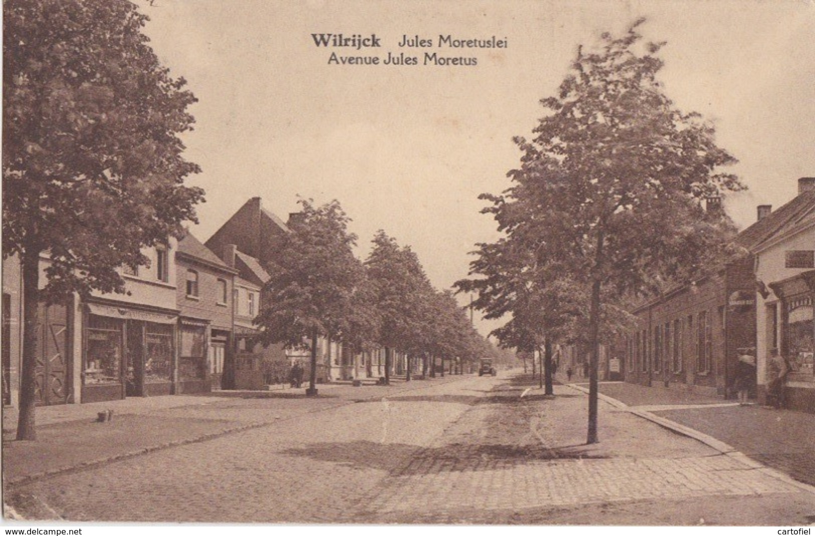 WILRIJK-JULES MORETUSLEI-WINKELS-VERZONDEN KAART-1929-NAAR NEDERLAND-ZIE DE 2 SCANS-TOP ! ! ! - Antwerpen