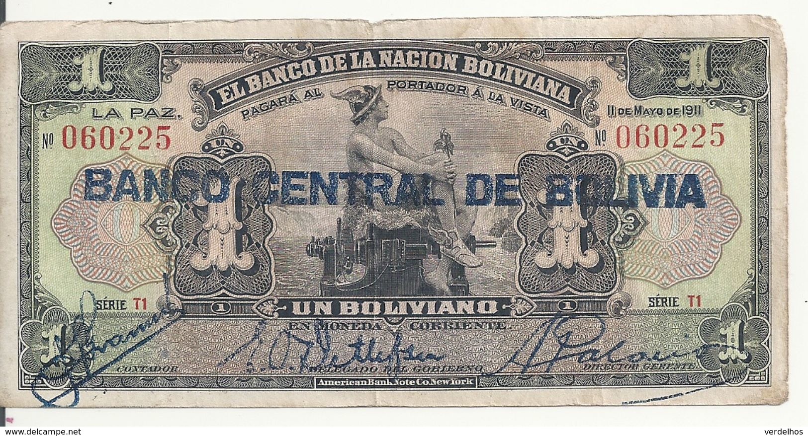 BOLIVIE 1 BOLIVIANO ND1929 VF P 112 - Bolivia