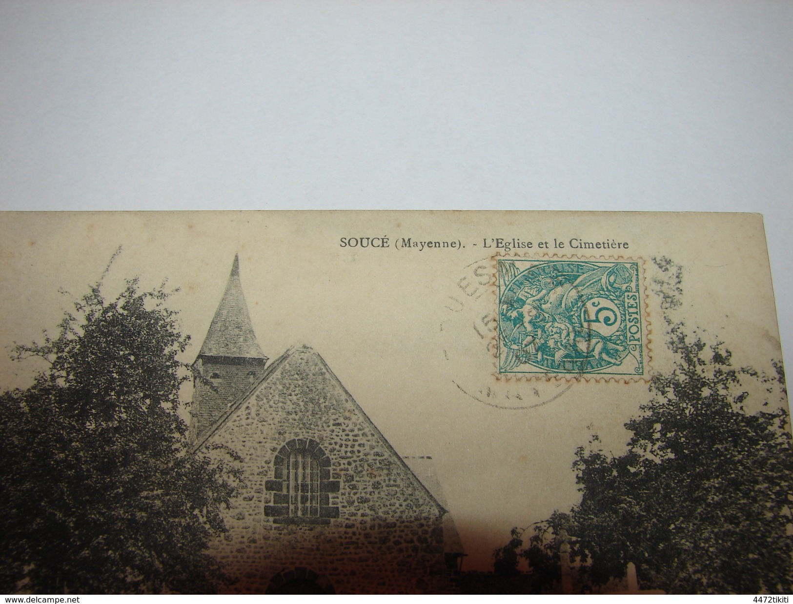 C.P.A.- Soucé (53) - L'Eglise Et Le Cimetière - 1907 - SPL (N4) - Autres & Non Classés