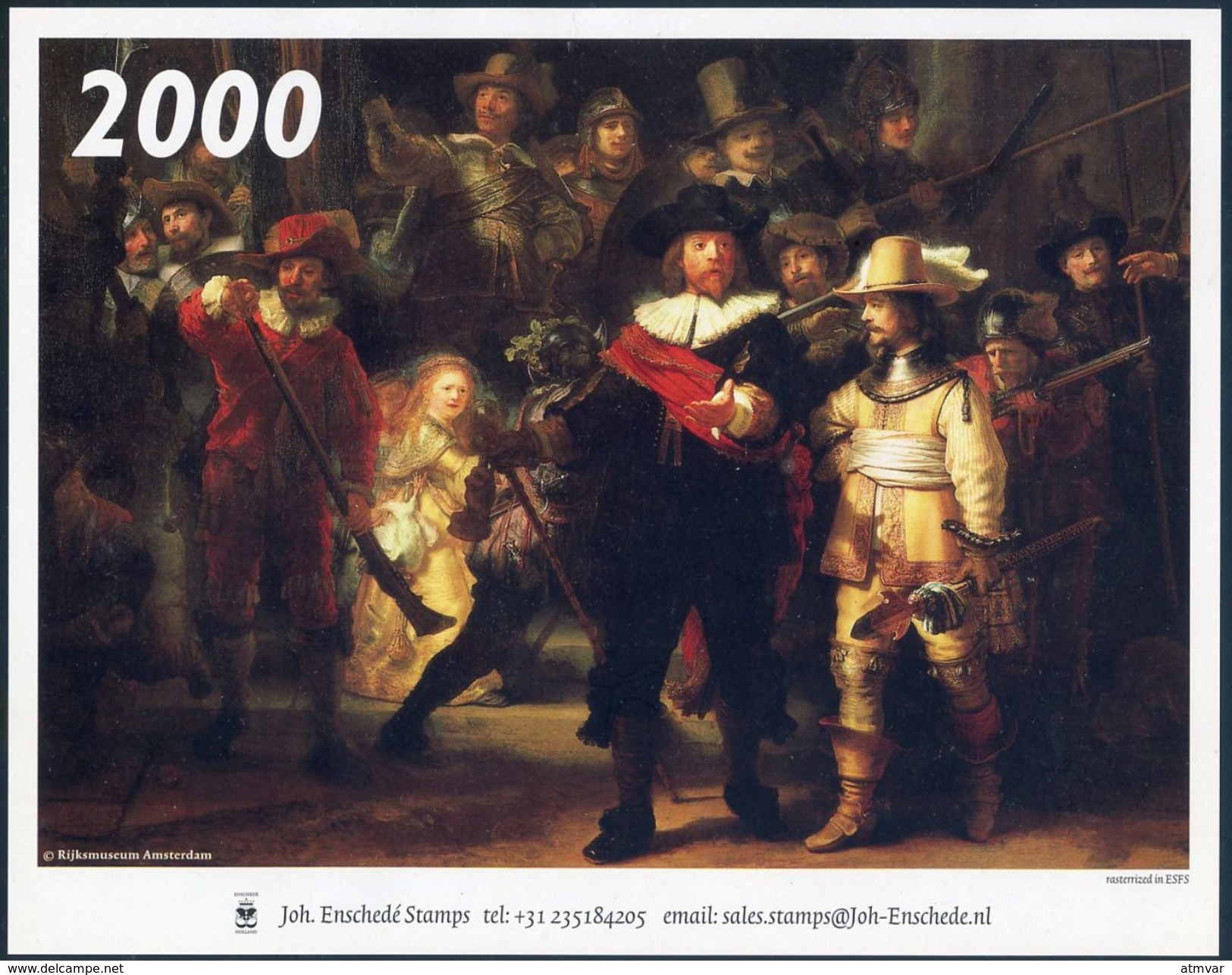 REMBRANDT - The Night Watch / De Nachtwacht, Rijksmuseum Amsterdam - ENSCHEDE TEST IMPRINT, SAMPLE ! - Rembrandt