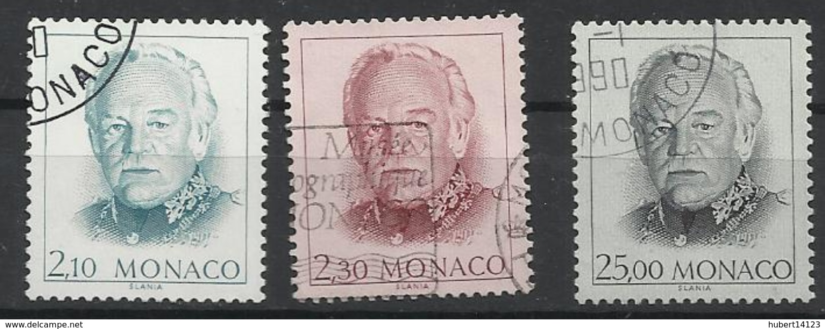 MONACO N° 1705 à 1707 Oblitérés 1990 - Usados