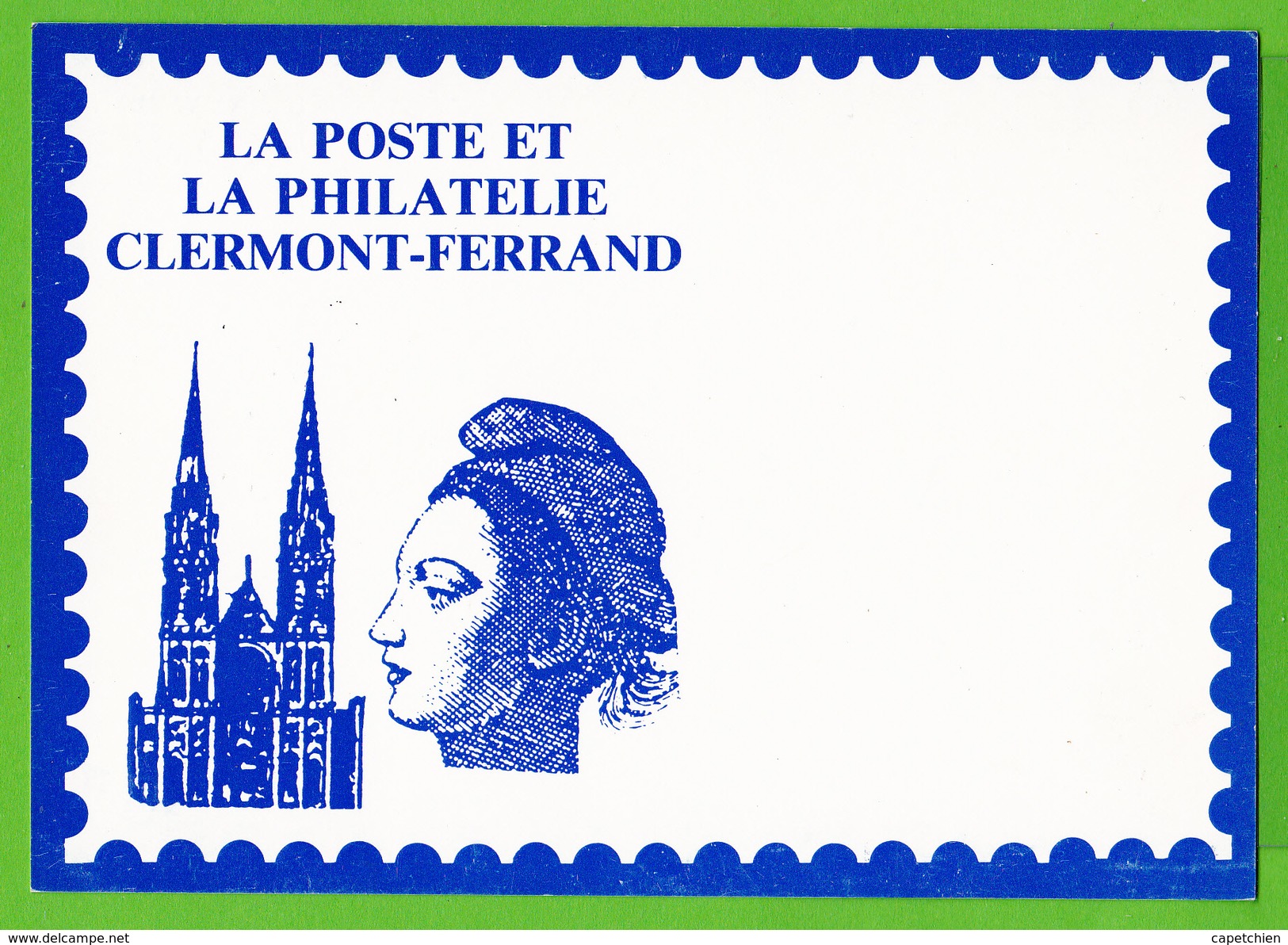 LA POSTE ET LA PHILATELIE / CLERMONT FERRAND / JUIN 1985......Carte Vierge - Autres & Non Classés