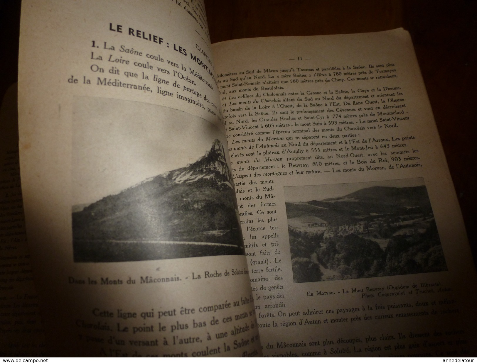 1943  SAÔNE-ET-LOIRE -Histoire et Géographie Régionale (voir résumé en 2e image SVP)