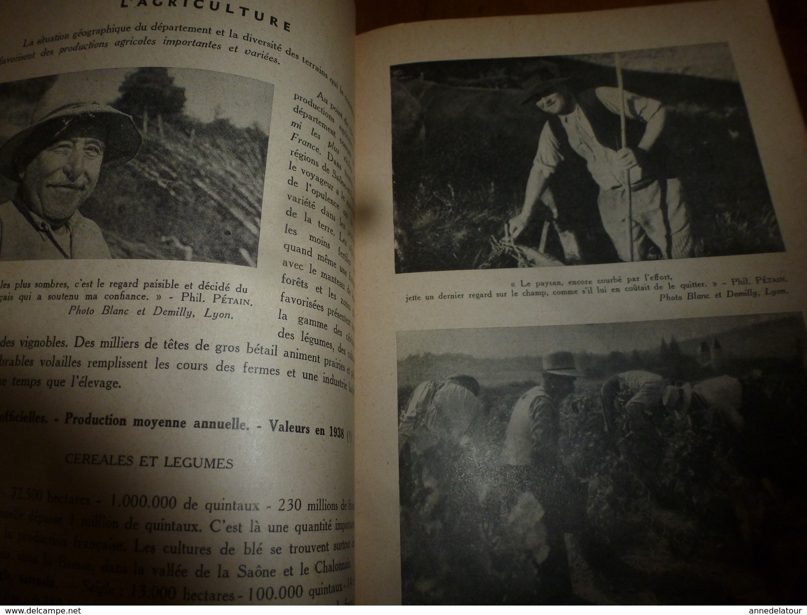 1943  SAÔNE-ET-LOIRE -Histoire et Géographie Régionale (voir résumé en 2e image SVP)