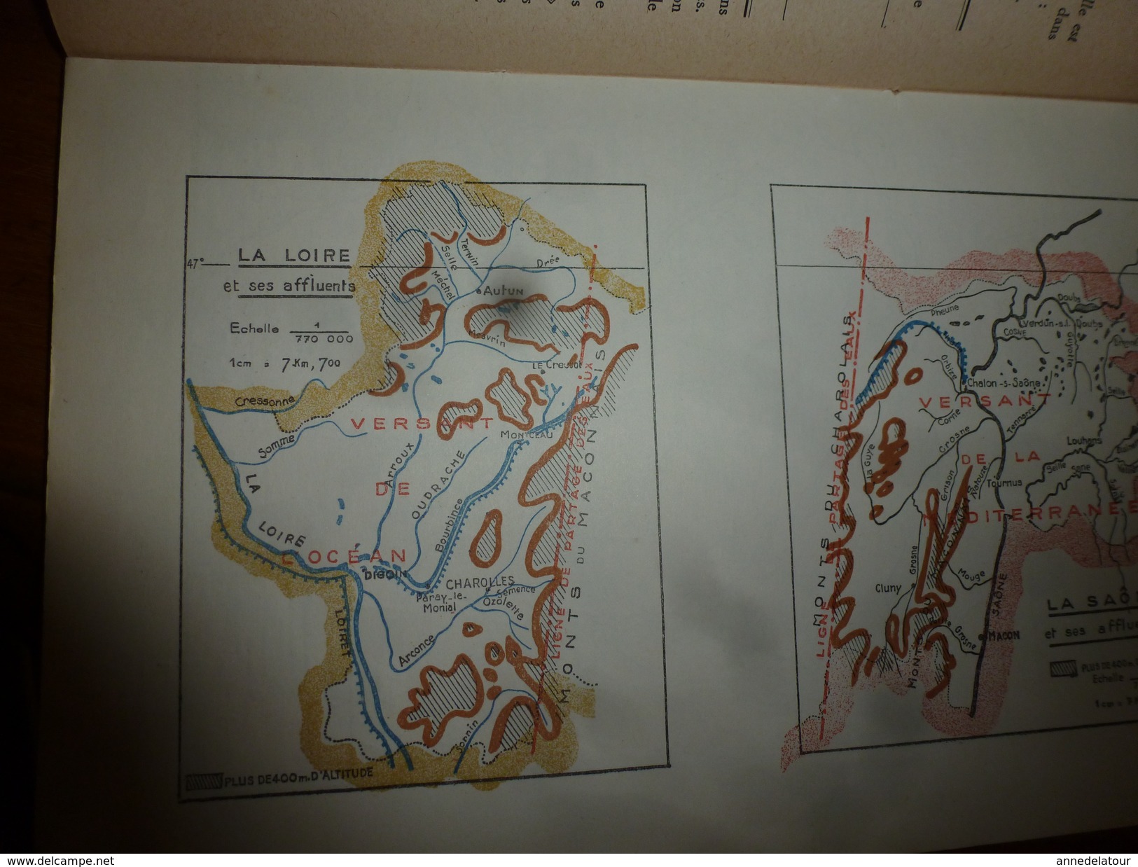 1943  SAÔNE-ET-LOIRE -Histoire et Géographie Régionale (voir résumé en 2e image SVP)