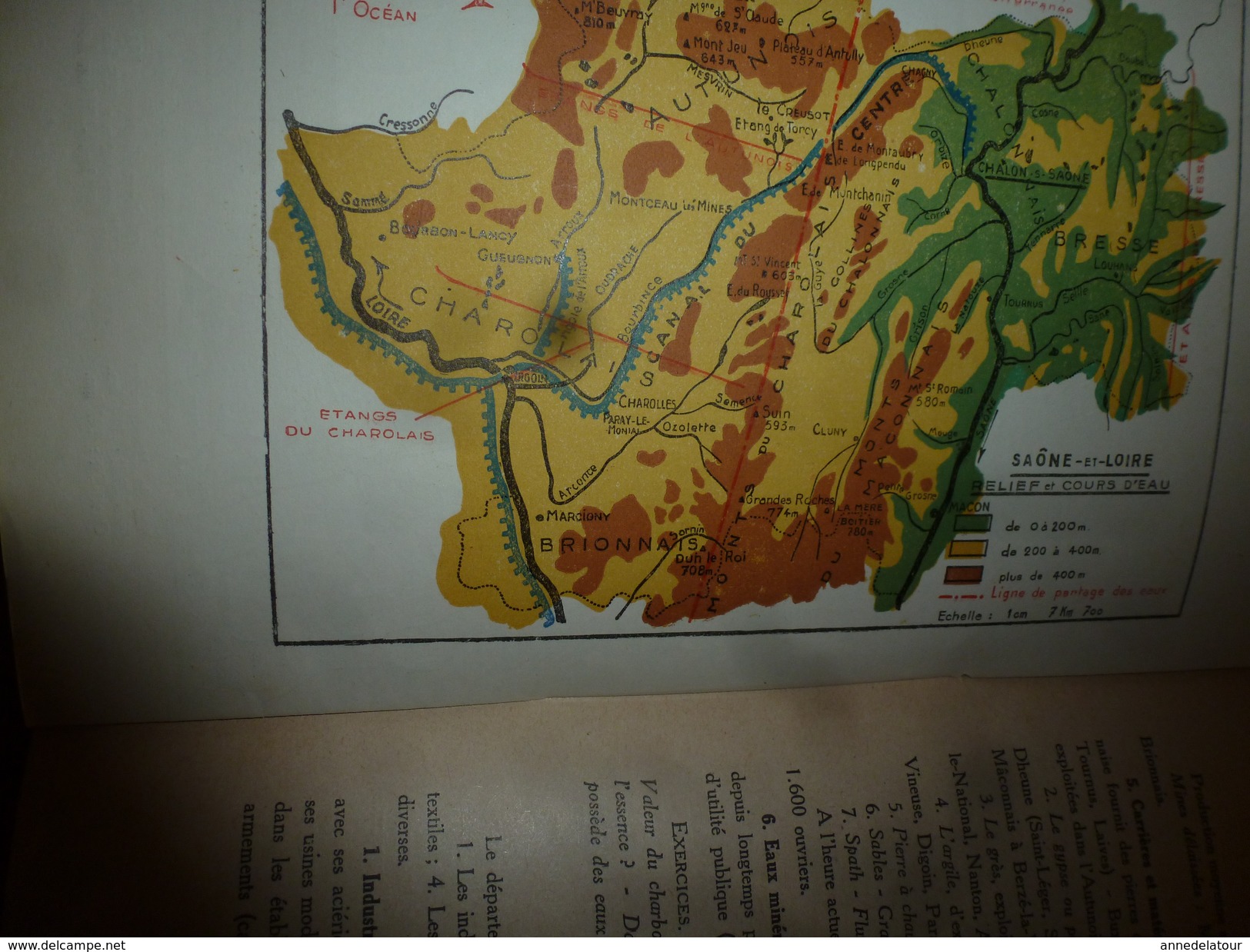 1943  SAÔNE-ET-LOIRE -Histoire et Géographie Régionale (voir résumé en 2e image SVP)