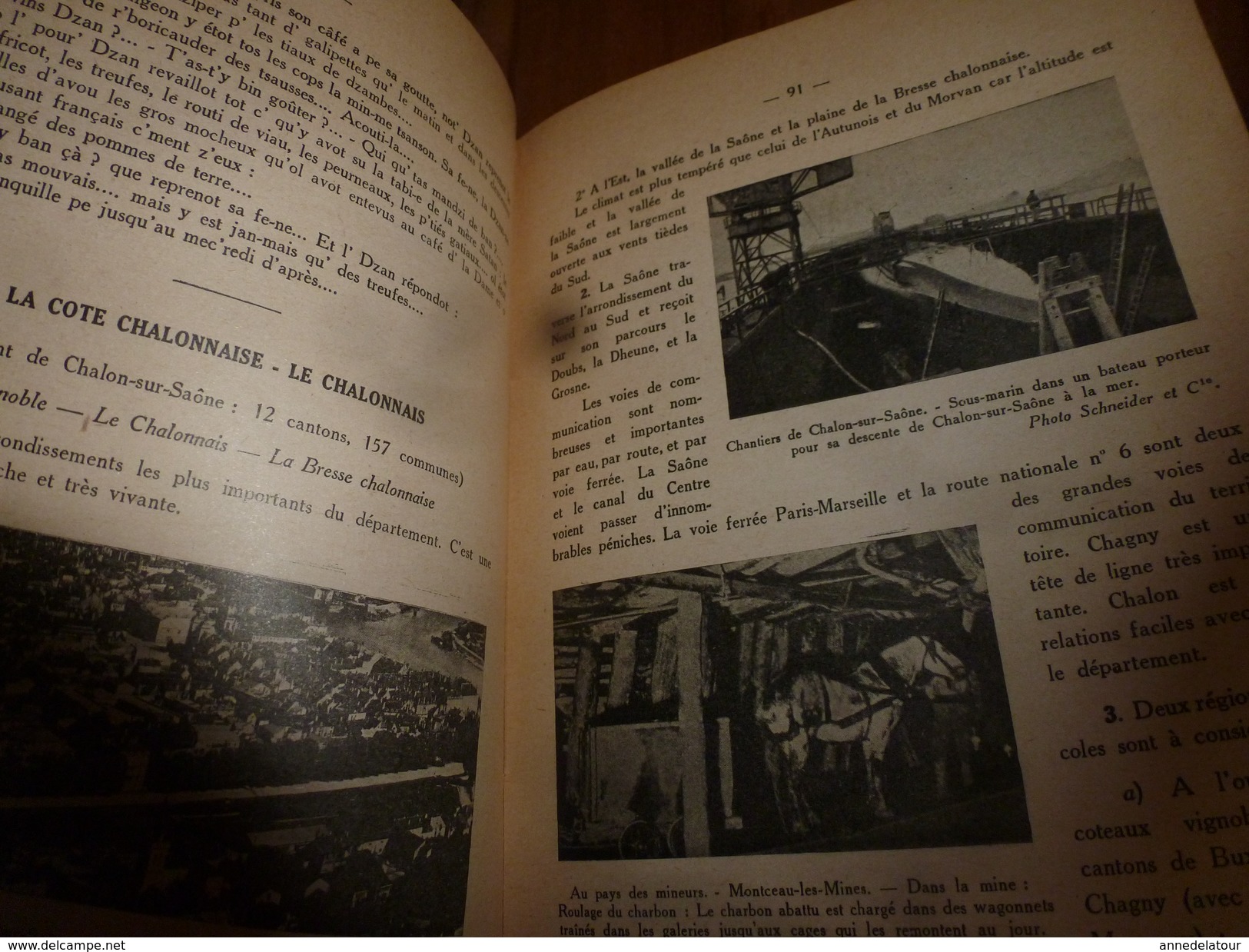 1943  SAÔNE-ET-LOIRE -Histoire et Géographie Régionale (voir résumé en 2e image SVP)