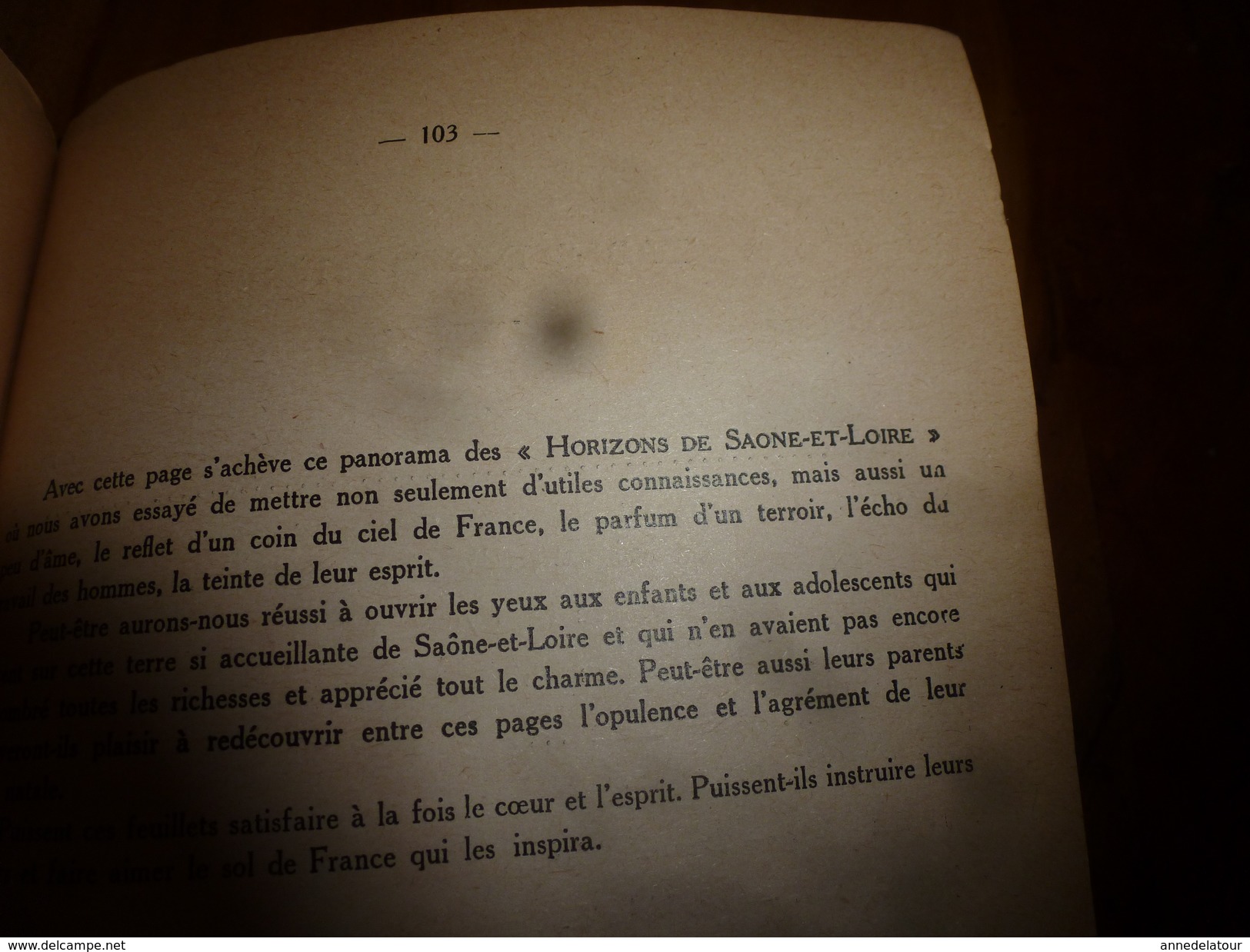 1943  SAÔNE-ET-LOIRE -Histoire et Géographie Régionale (voir résumé en 2e image SVP)