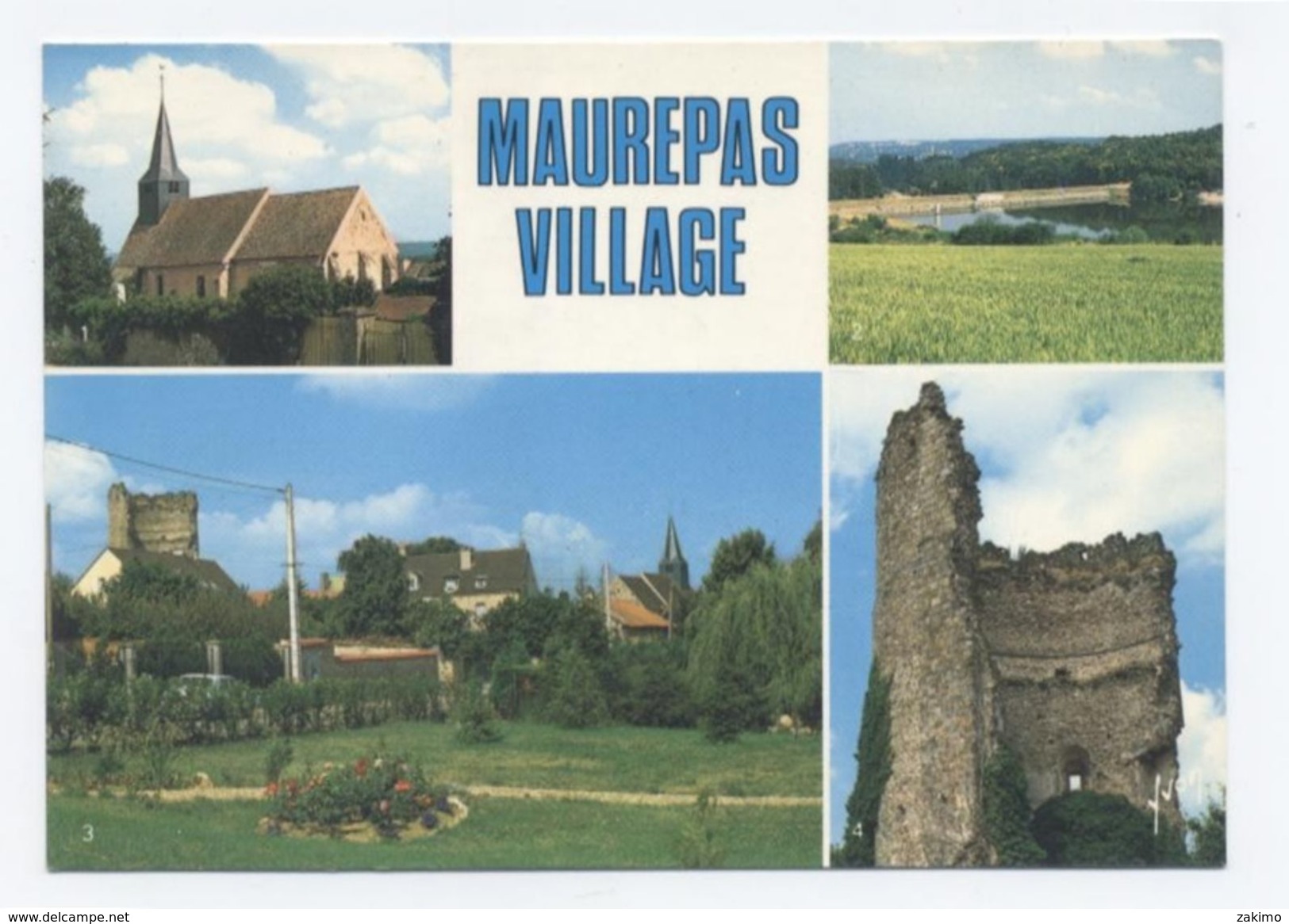 78-MAUREPAS --VILLAGE--EGLISE   -RECTO/VERSO-C97 - Maurepas