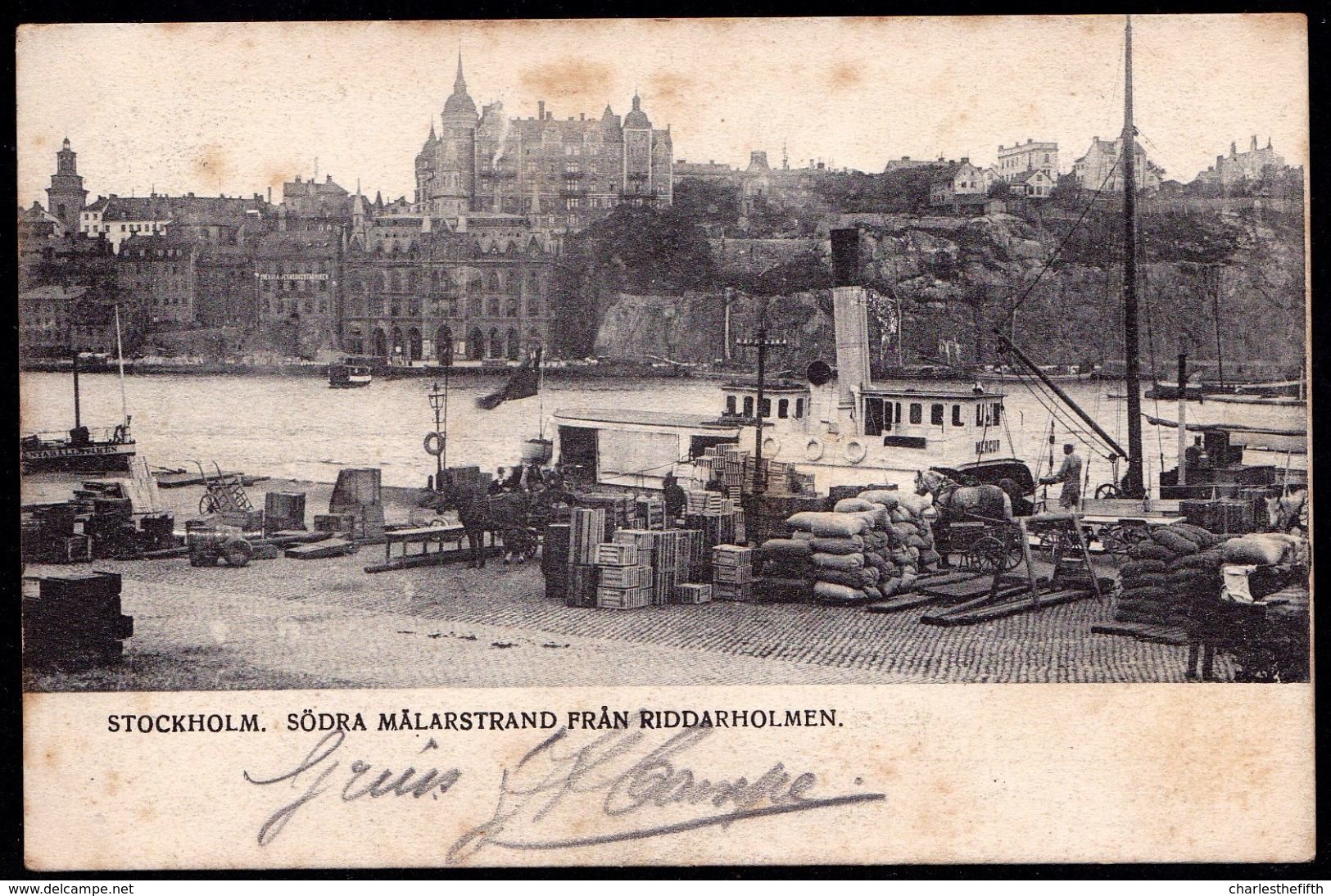 STOCKHOLM : Sodra Mälarstrand Fran Riddarholmen - Sent In 1905 - Suède