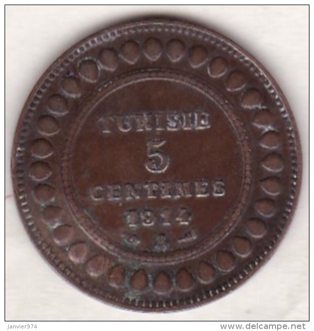 PROTECTORAT FRANCAIS. 5 CENTIMES 1914 A . BRONZE - Tunisie