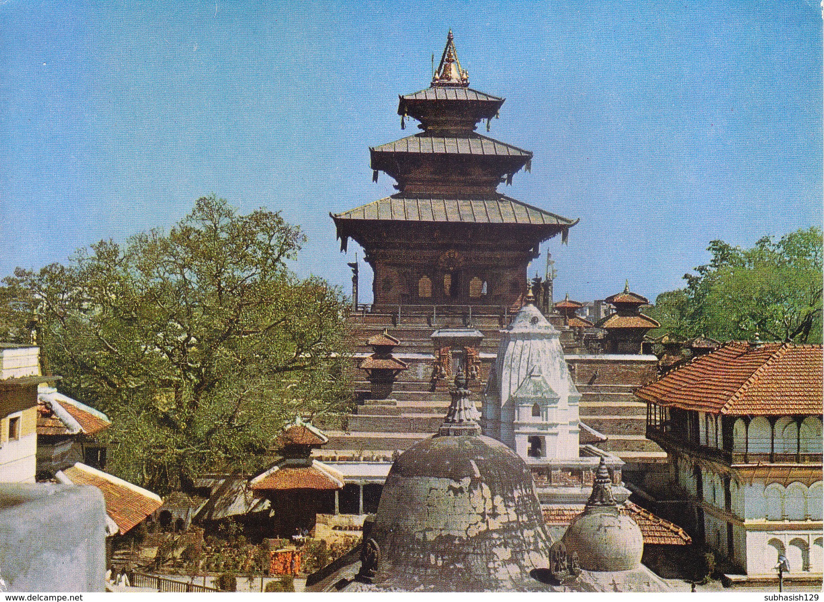 NEPAL - COLOUR PICTURE POST CARD - COTTAGE INDUSRIES & HANDICRAFTS EMPORIUM - TALEJU TEMPLE - Nepal