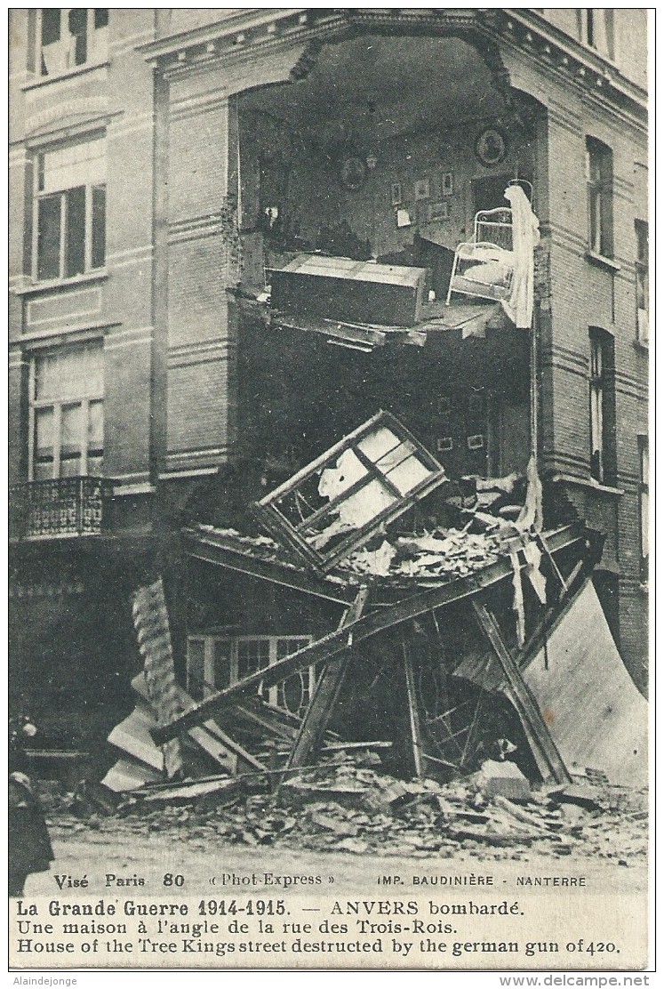 Antwerpen Anvers La Grande Guerre 1914 - 1915 Une Maison à L'angle De La Rue Des Trois-Rois - Antwerpen