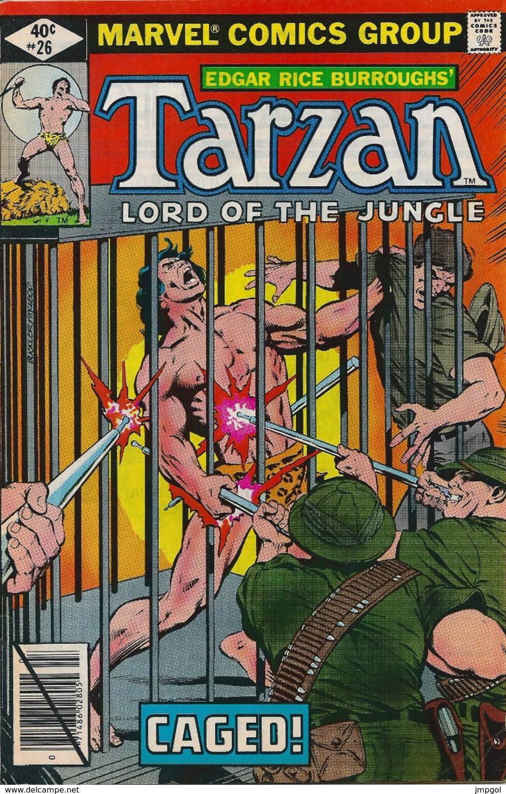 Comics Marvel Tarzan Lord Of The Jungle "Caged" N° 26 Juillet 1979 Edgar Rice Burroughs - Marvel