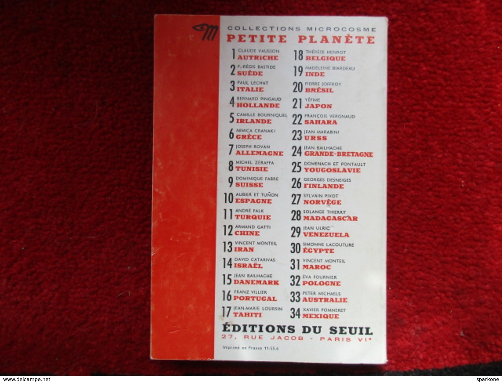 Suisse "Petite Planète" (Dominique Fabre) De 1955 - Voyages