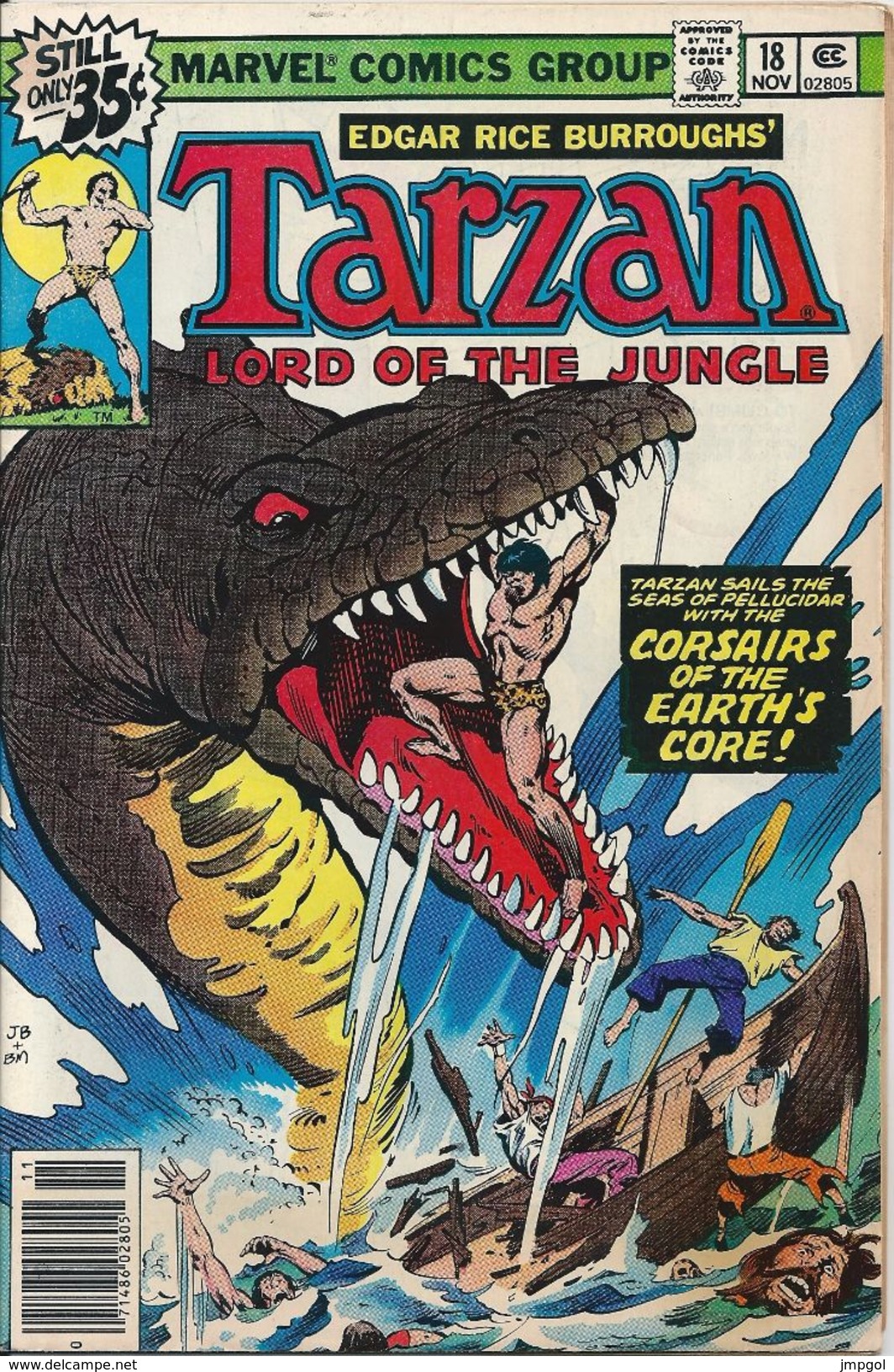 Comics Marvel Tarzan Lord Of The Jungle N° 18  Novembre 1978 Edgar Rice Burroughs - Marvel