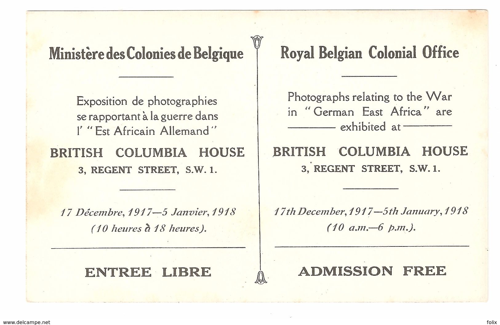 Duitsch Oost Afrika / Est Africain Allemand - Belgische Bezetting - Advertentie Postkaart - Gottorp - De Zoutmijn - 1917 - Ruanda