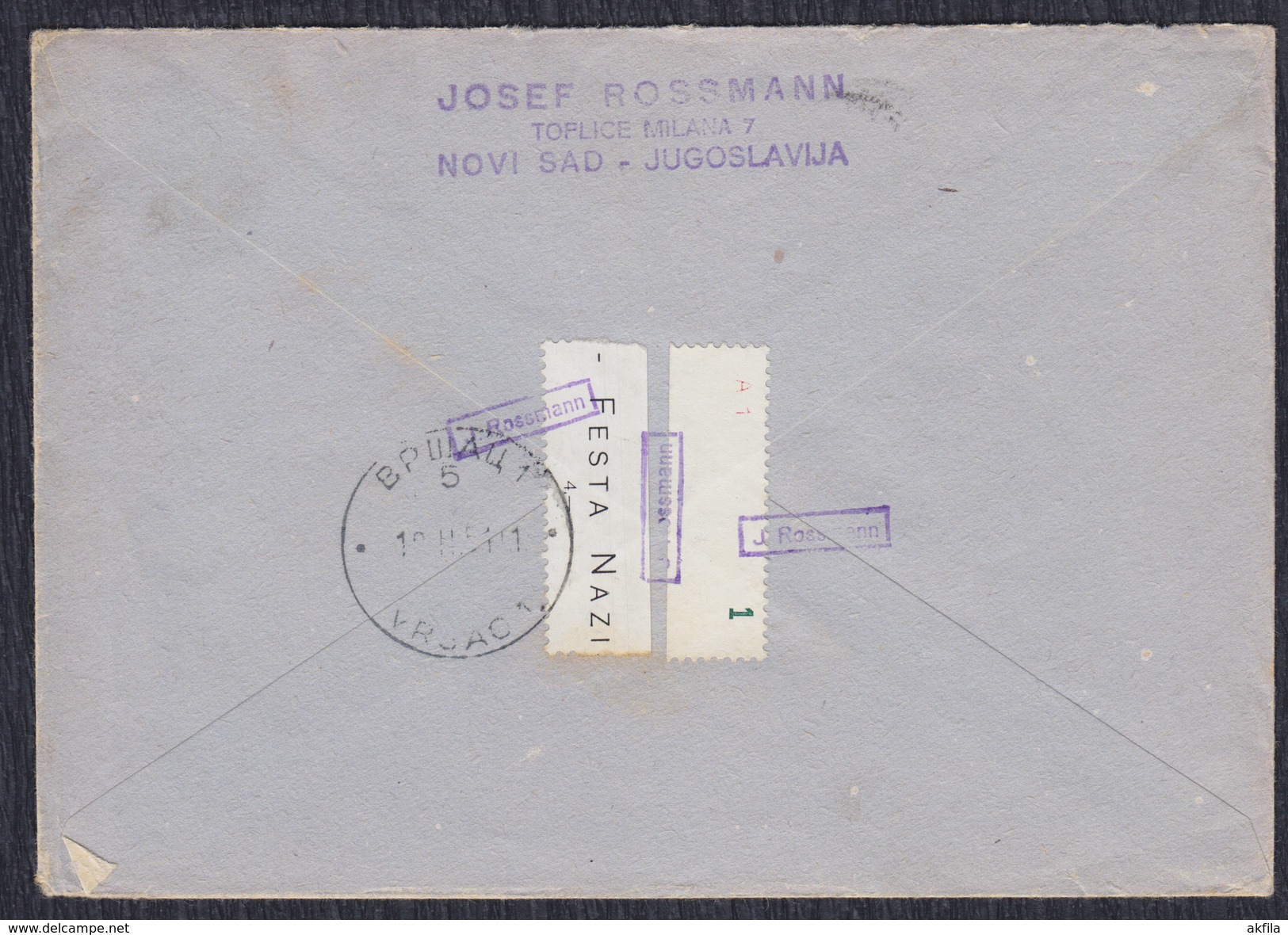 Yugoslavia 1951 Chess Olympiad, Recommended Letter Sent From Novi Sad To Vrsac - Covers & Documents