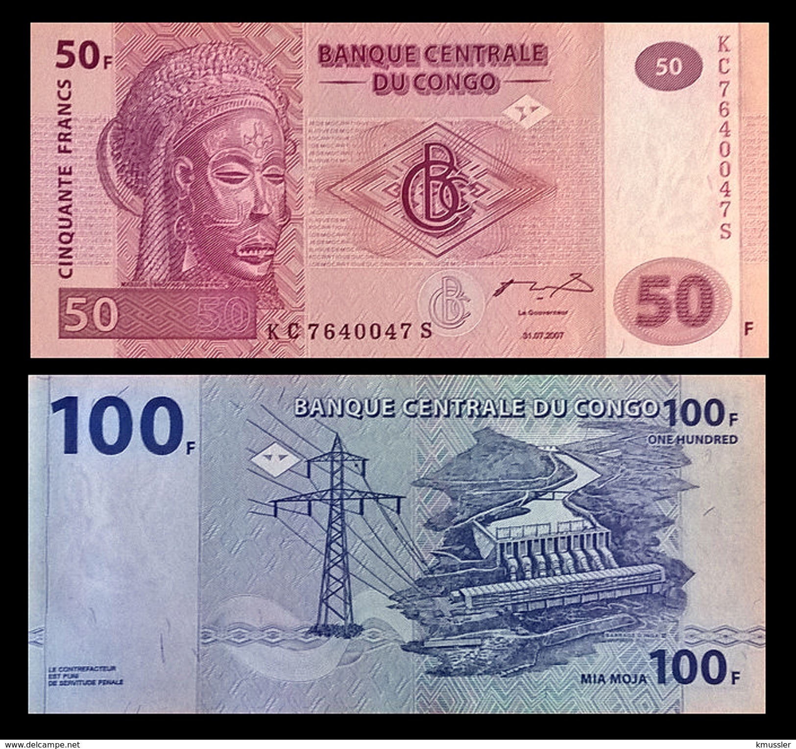 # # # Paar Banknoten Kongo (Congo) 150 Francs UNC # # # - Republik Kongo (Kongo-Brazzaville)