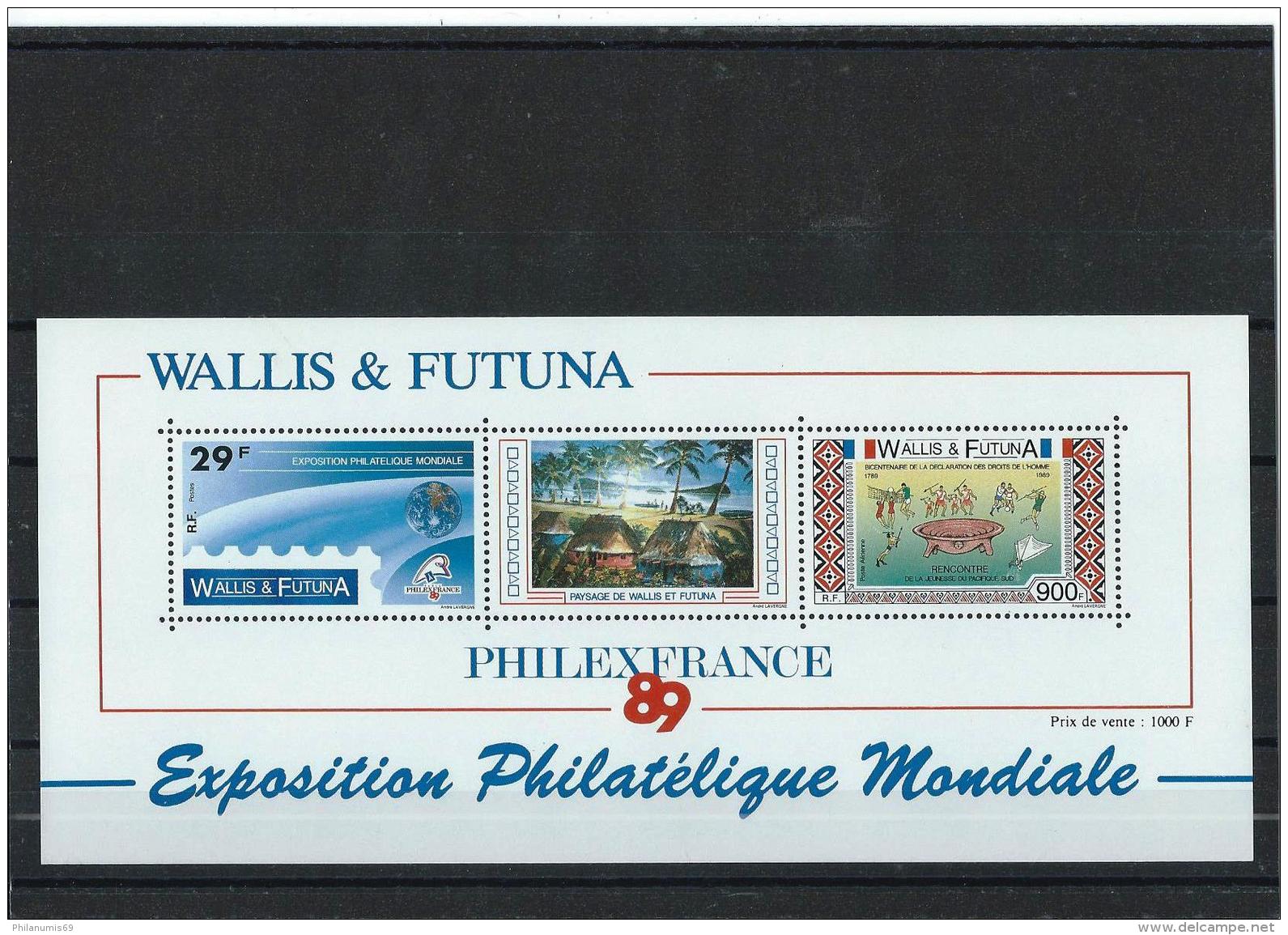 WALLIS ET FUTUNA 1989 - YT BF N°4 NEUF SANS CHARNIERE ** (MNH) GOMME D'ORIGINE LUXE - Blocs-feuillets