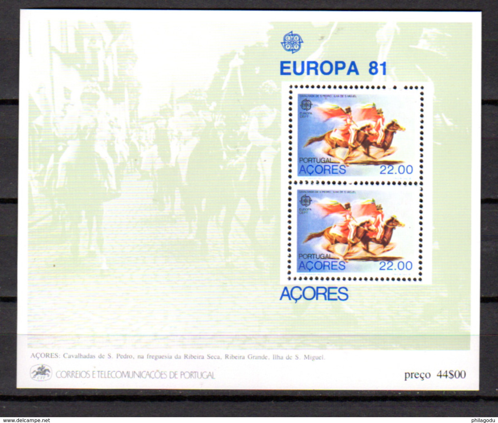 1981  Portugal-Açores 1981, Europa, Folklore, 45x  BF 2**, Cote 180 &euro;, - 1981