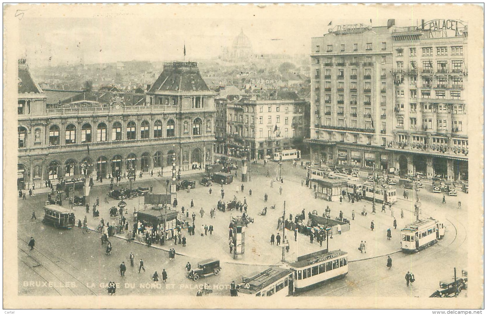 BRUXELLES - La Gare Du Nord Et Palace Hotel - Chemins De Fer, Gares