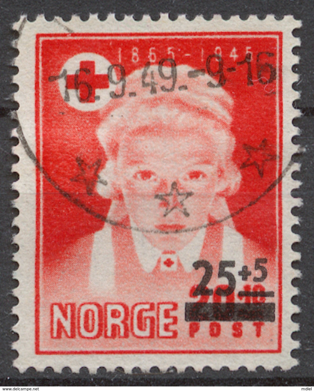 Norway 1948 Mi# 338 RED CROSS NURSE - Usati