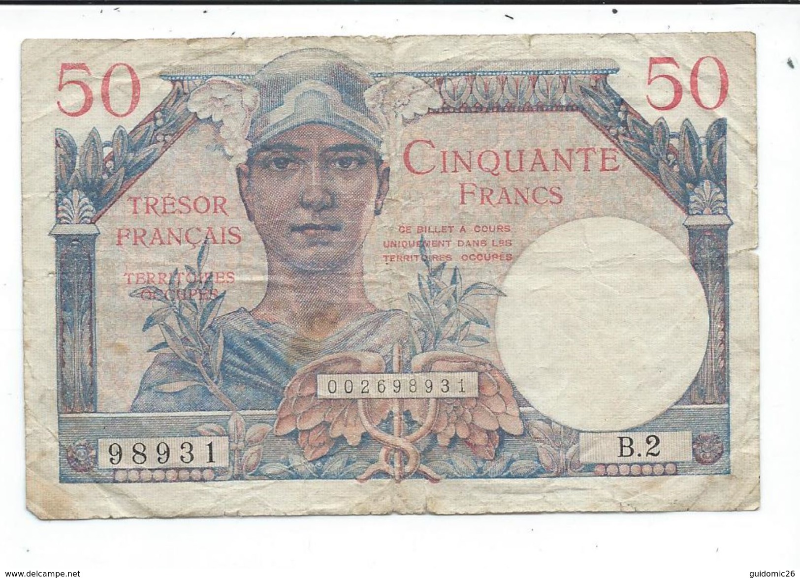 Billet 50 Francs Tresor Français - 1947 Trésor Français