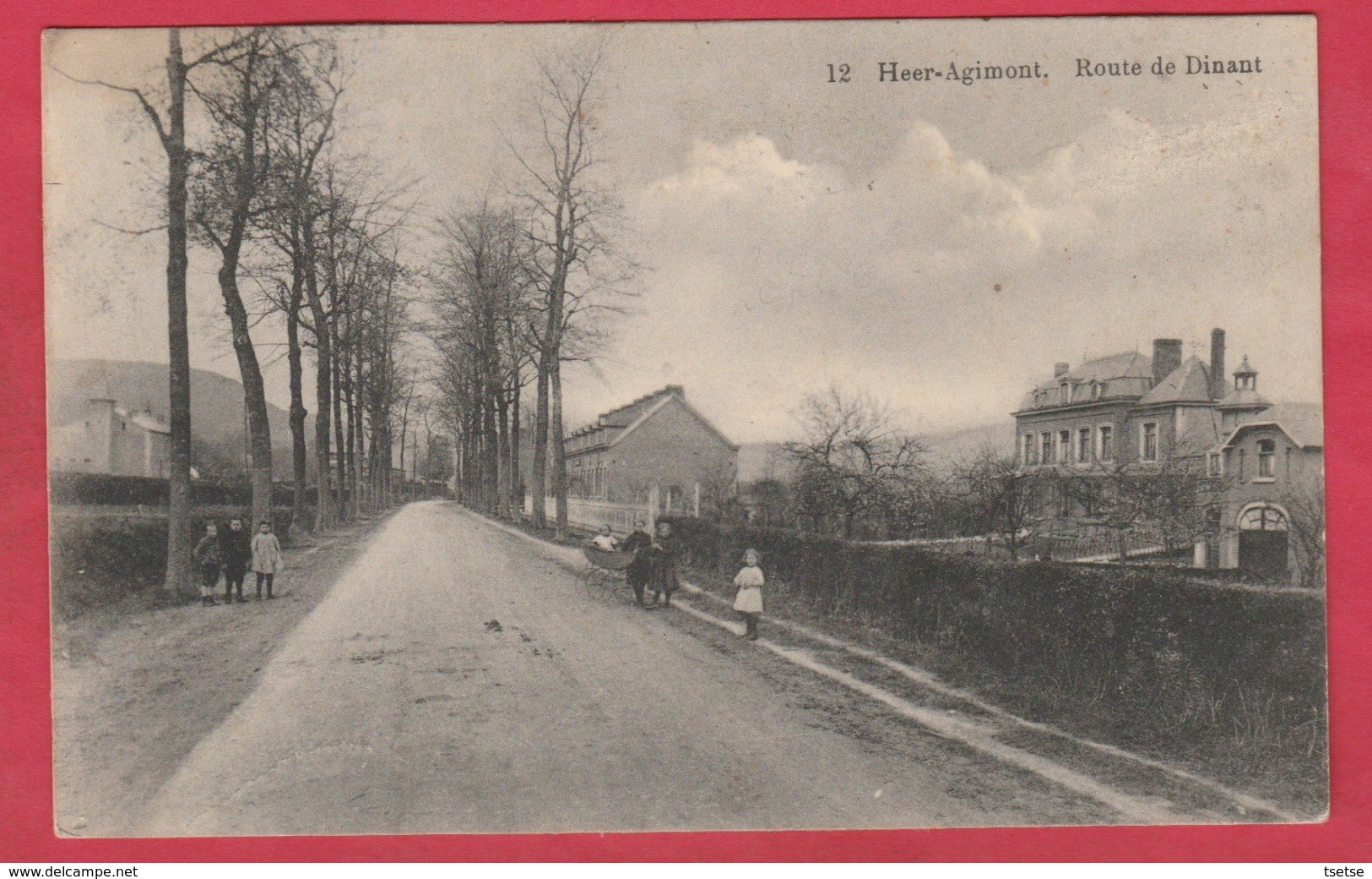 Heer-Agimont - Route De Dinant ... Fillettes - 1908 ( Voir Verso ) - Hastière