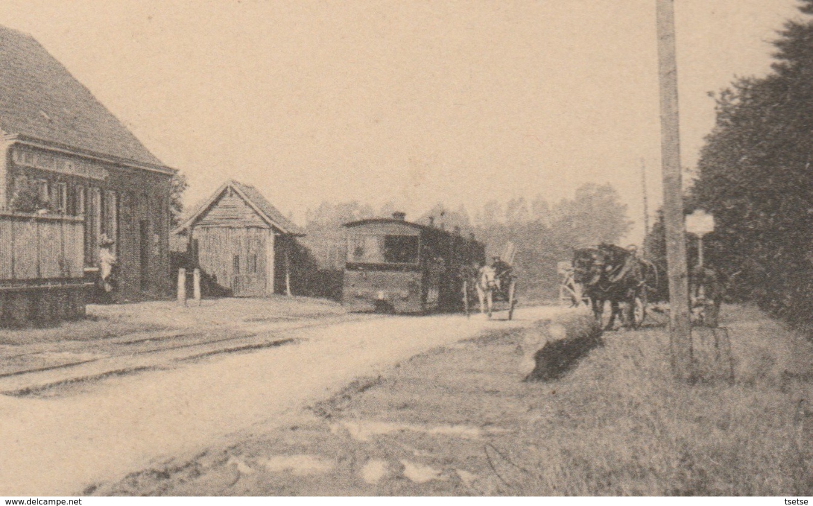 Poreringe - Chalet De L'Amitié En Jagershof ... Tram - 1914 ( Verso Zien ) - Poperinge