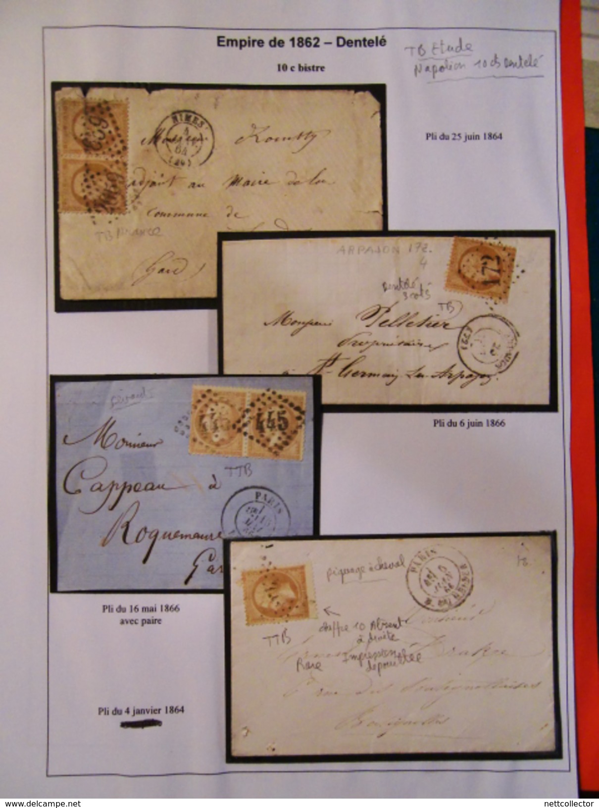 FRANCE 50 LETTRES  RARES 1852/1899 / COLLECTION SPECIALISEE MAJ TTB