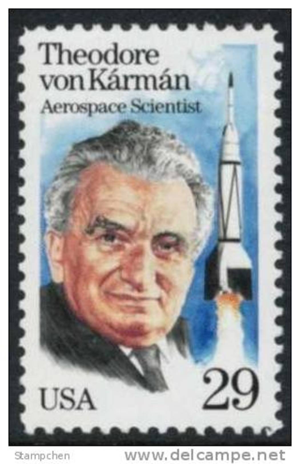 1992 USA Von Karman Rocket Scientist Stamp History  Space Astronomy #2699 Famous - Astronomy