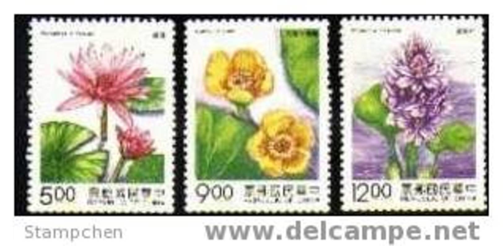 Taiwan 1993 Water Plants Flower Stamps Water Lily Cow Lily Water Hyacinth Flora Plant - Nuovi