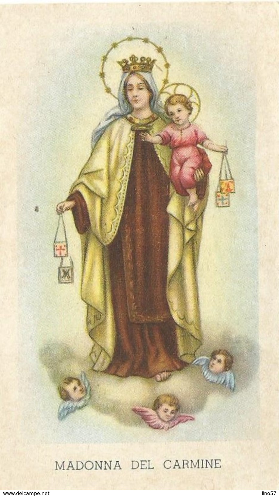 Santino Madonna Del Carmine Con Preghiera Ed.G.Mi N.117 - Santini