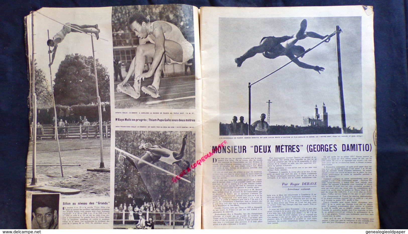 ATLHETISME- BUT CLUB-MIROIR SPORTS- 1951- PAUL ORDNER- ZATOPEK-HELSINKI-MIMOUN-DAMITIO-EL MABROUK-WIMILLE-MARTINI