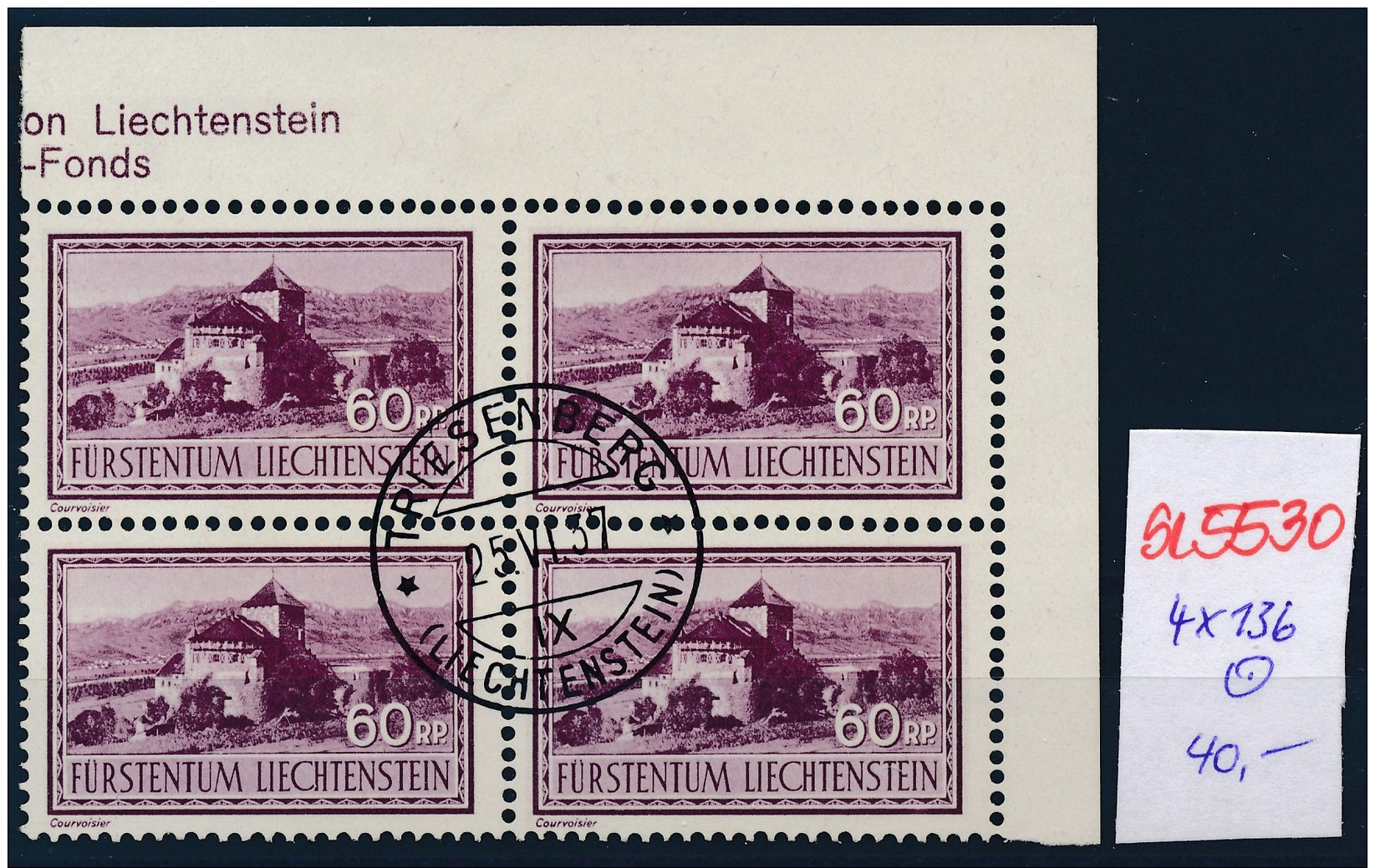 Liechtenstein Nr. 4x 136    O ( Se5530 ) Siehe Bild ! - Gebraucht