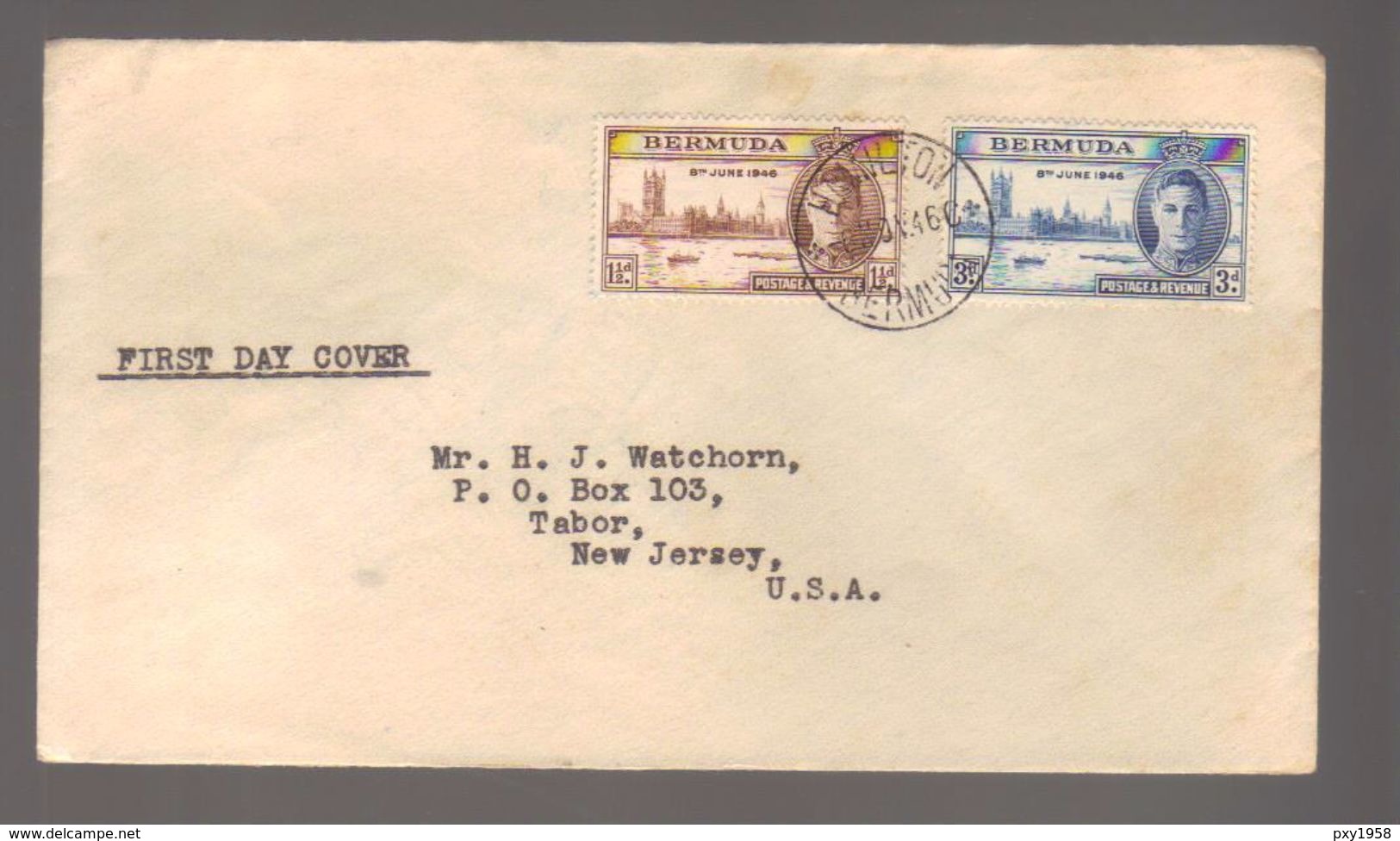 7327- Bermuda , British Colonies, FDC 6th Nov 1946 &ndash; - Other & Unclassified