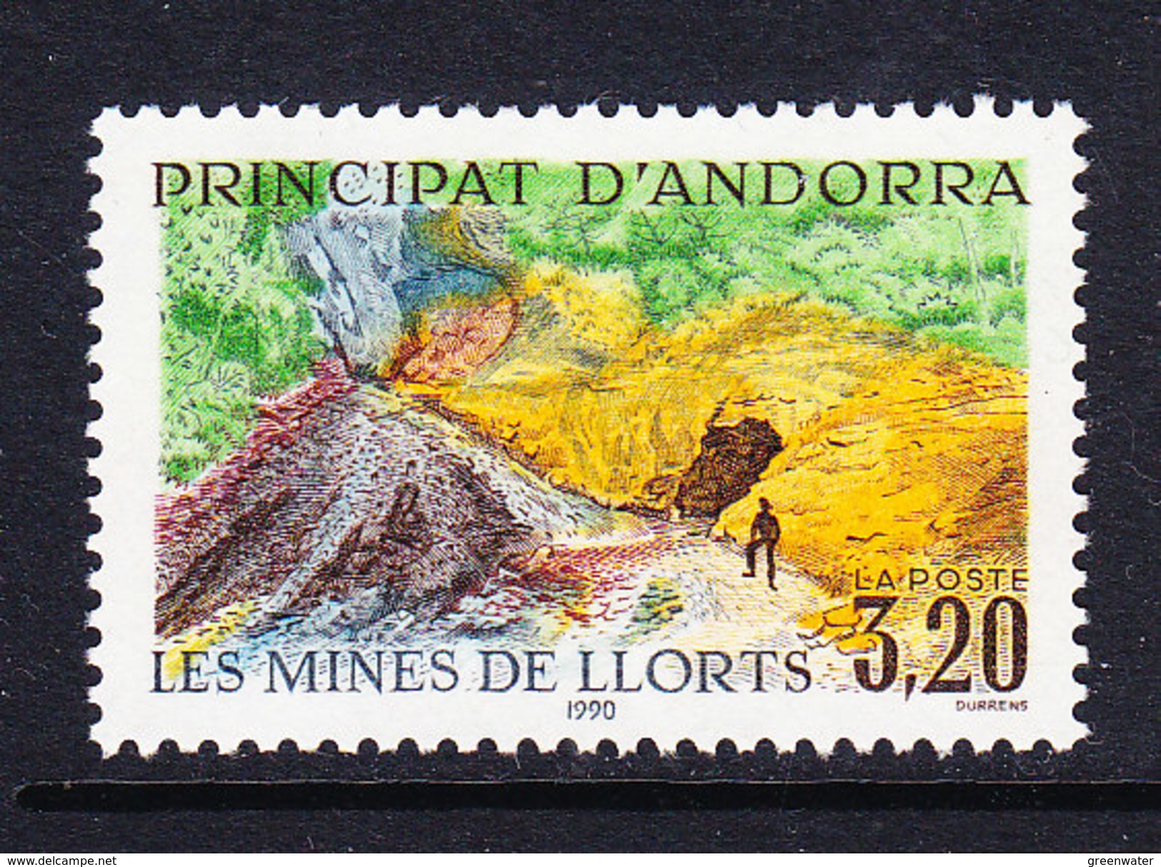 Andorra Fr. 1990 Mines 1v Bl Of 4 ** Mnh (36745M) - Oblitérés