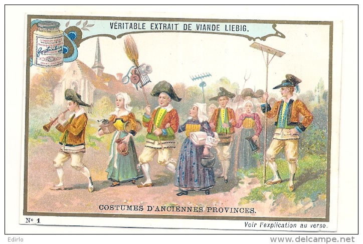 ------  LIEBIG -   Costumes D'anciennes Provinces Numéro 1 Noces Paludiers Un Peu Retaillé Voir Scan - Liebig