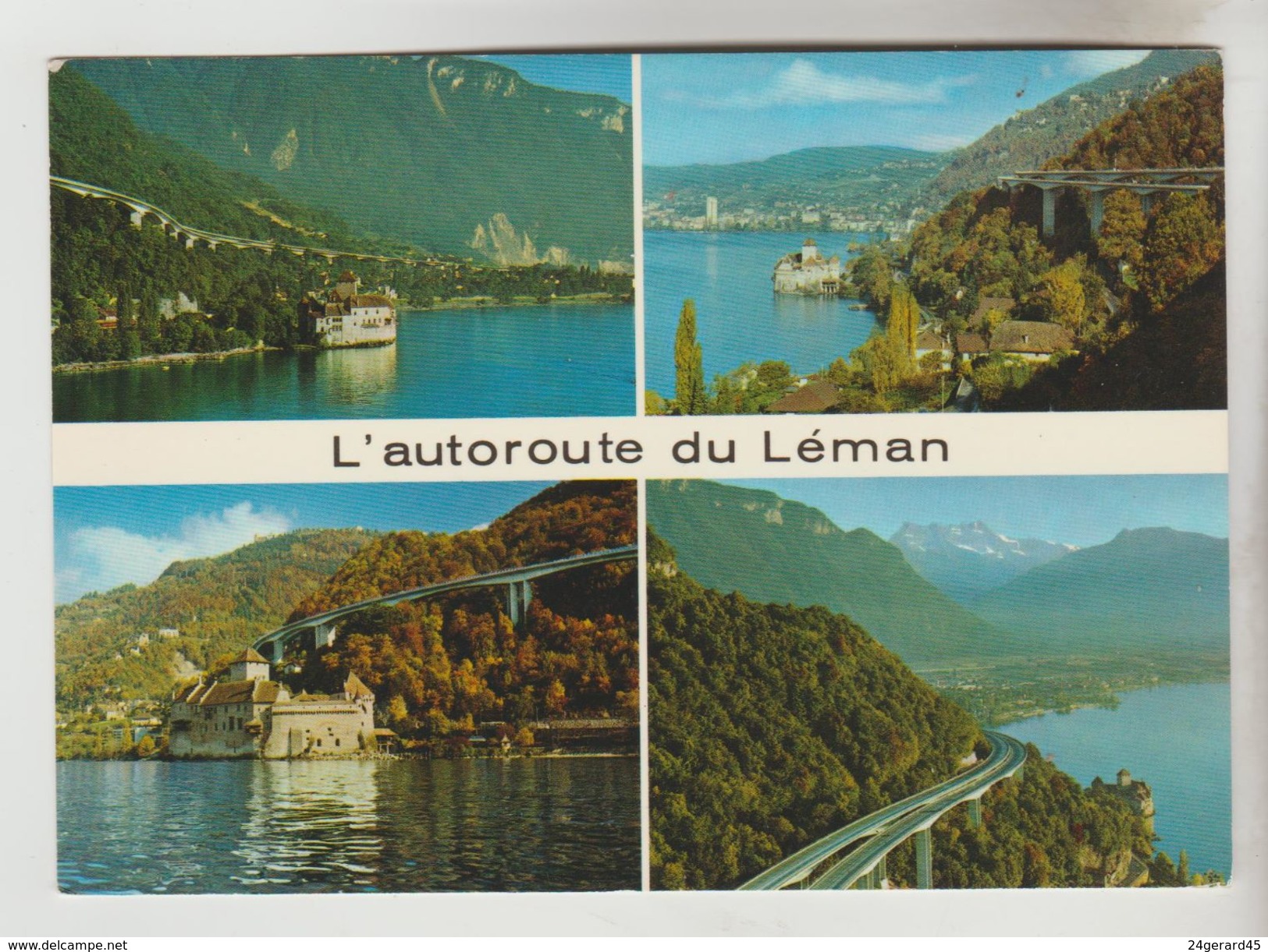 LOT 2 CPSM MONTREUX (Suisse-Vaud) - Vue De L'autoroute Du Léman, Autoroute Du Léman 4 Vues - Montreux