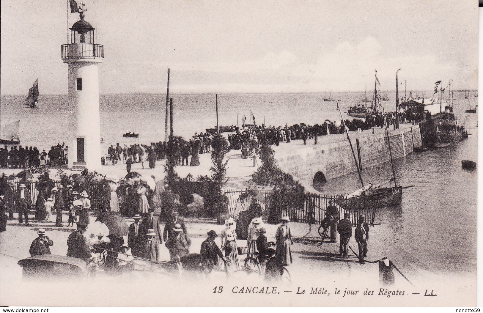 35 CANCALE - Le Môle , Le Jour Des Régates Très Animé N° 13 ( Ceci N'est Pas Une Reproduction ) - Cancale