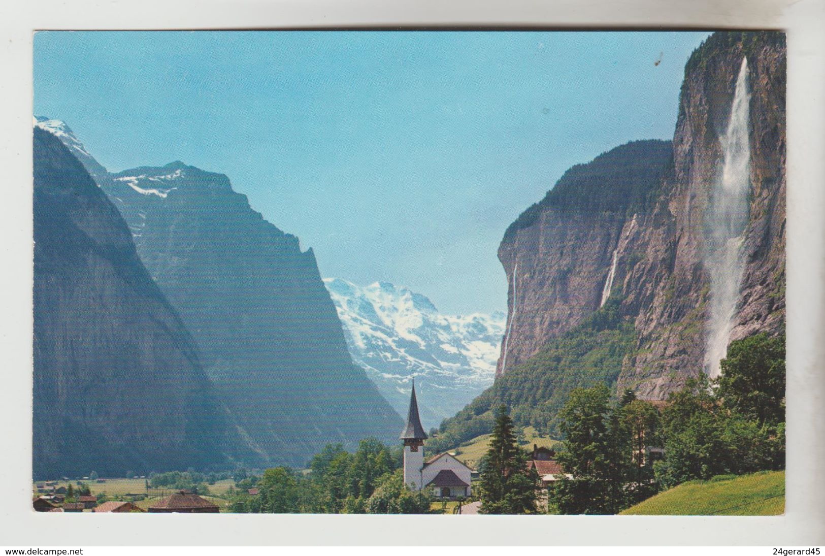 LOT 2 CPSM LAUTERBRUNNEN, BONIGEN (Suisse-Berne) - Staubbachfall Mit Kirche Und Grosshorn, Hôtel Seiler Au Lac Mit Quai - Bönigen