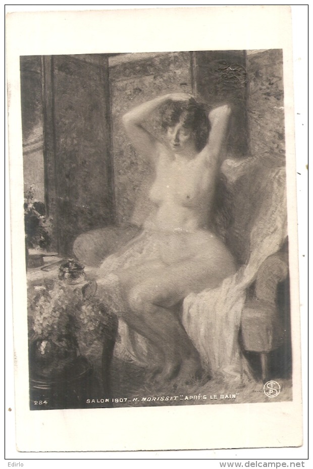---- PEINTURES --- NU - Salon De Paris 1907 -  MORISSET  Après Le Bain  - Rare - TB - Paintings
