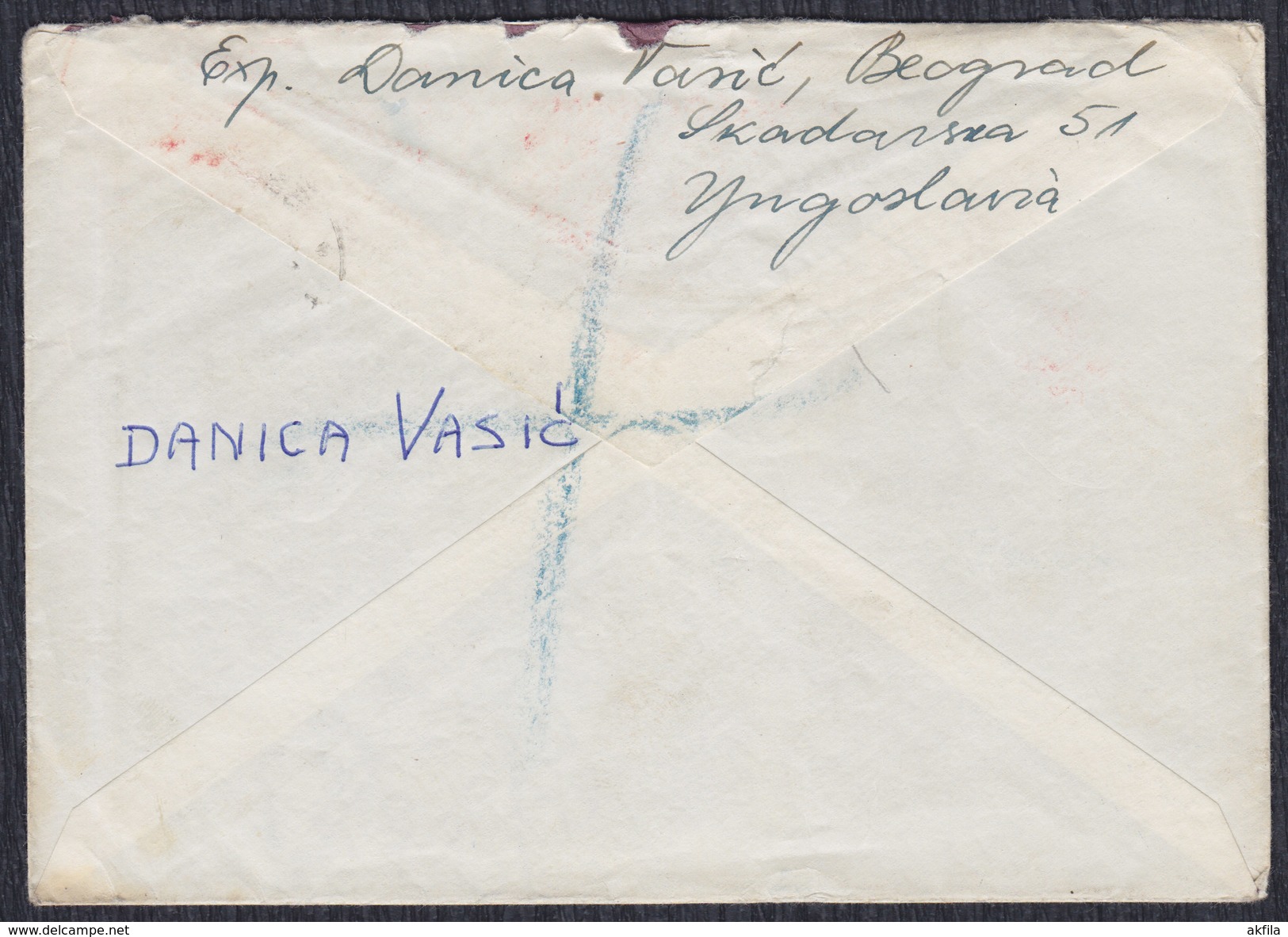 Yugoslavia 1951 Uprising In Croatia, Recommended Air Mail Letter Sent From Beograd To London - Lettres & Documents
