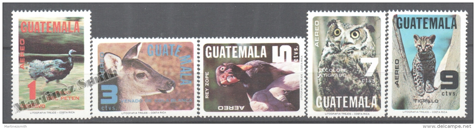 Guatemala 1979 Yvert A 674-78, Fauna - Air Mail - MNH - Guatemala